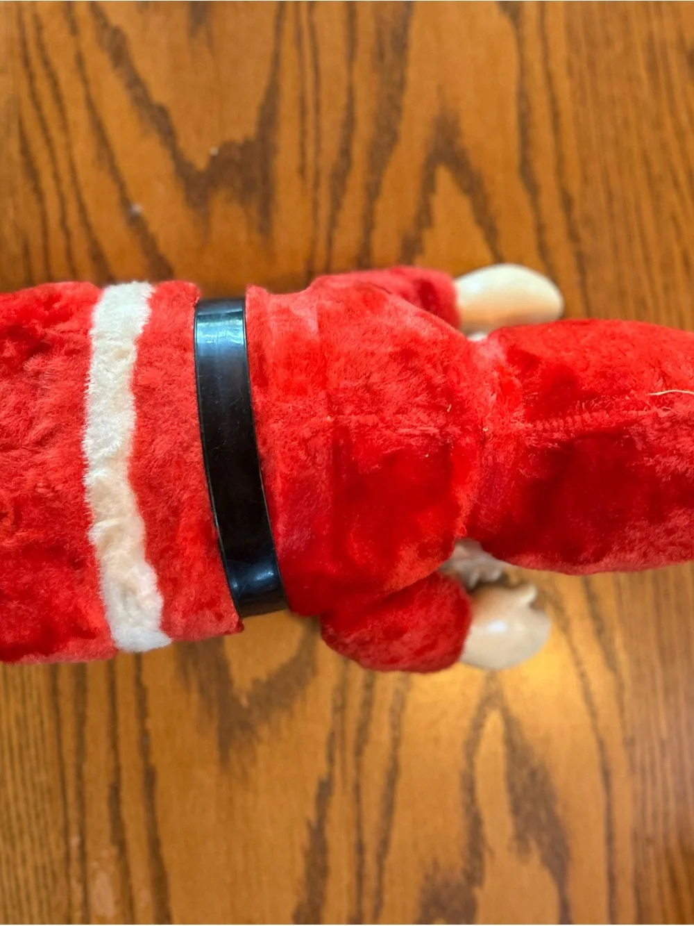 Vintage 1950s Rubber Face Santa Claus Plush Doll Mid Century Christmas Decor